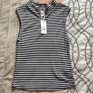 Striped Zipped Tank Top